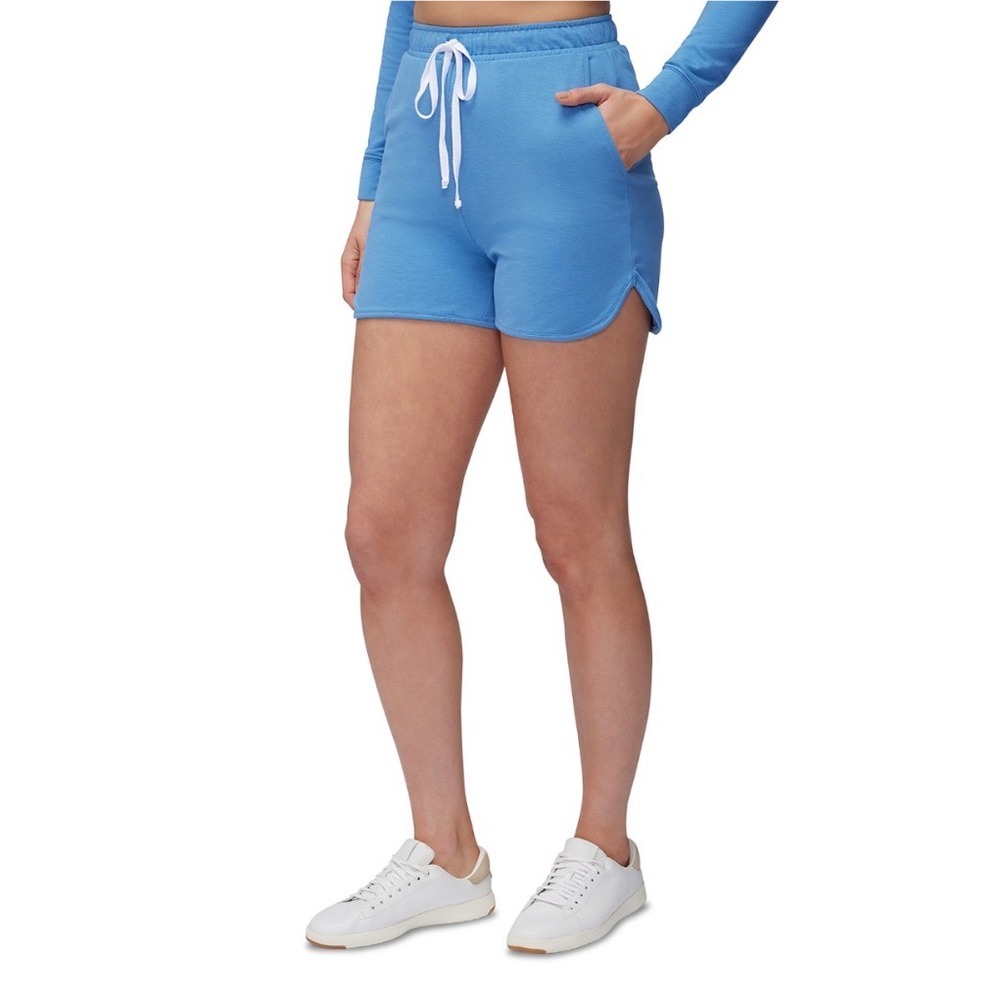Three Dots Riviera Blue Knit Drawstring Dolphin‎ Hem Shorts TD005471 XL NWT
